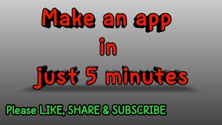 How to create an app in just 5 minutes | Android Studio Tutorial | Techno Trak