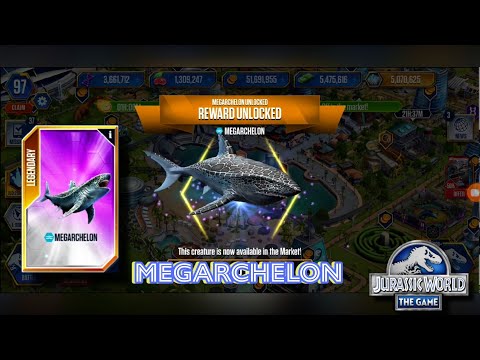 Unlocking New Aquatic Hybrid, Megarchelon Max Level 40 - Jurassic World The Game