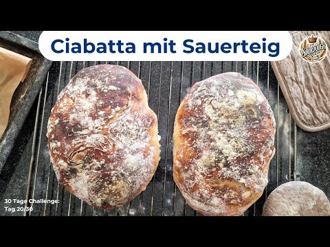 Ciabatta mit Sauerteig – So luftig & knusprig!