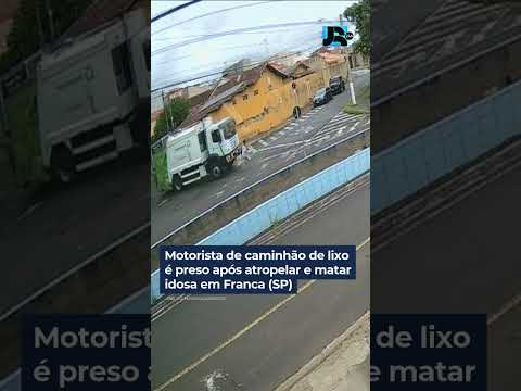 Motorista de caminhão de lixo é preso após atropelar e matar idosa em Franca (SP) #Shorts #JR24H