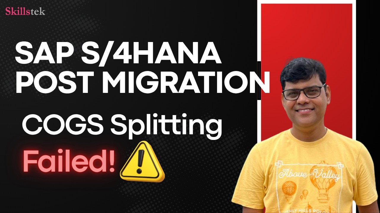 SAP S/4HANA Post Migration Issue - COGS Splitting Failed! - (FICO Scenario)