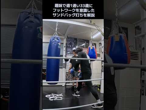 フットワークを意識したサンドバッグ打ちの練習方法を解説
