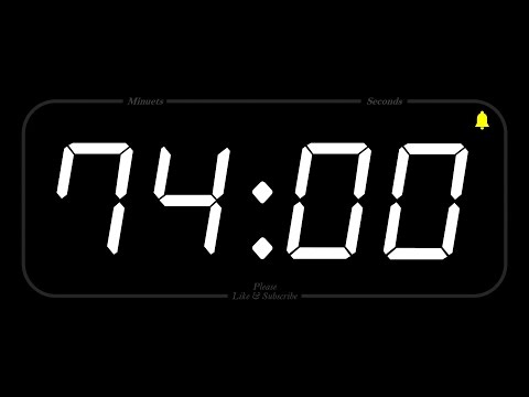 74 MINUTE - TIMER & ALARM - 1080p - COUNTDOWN