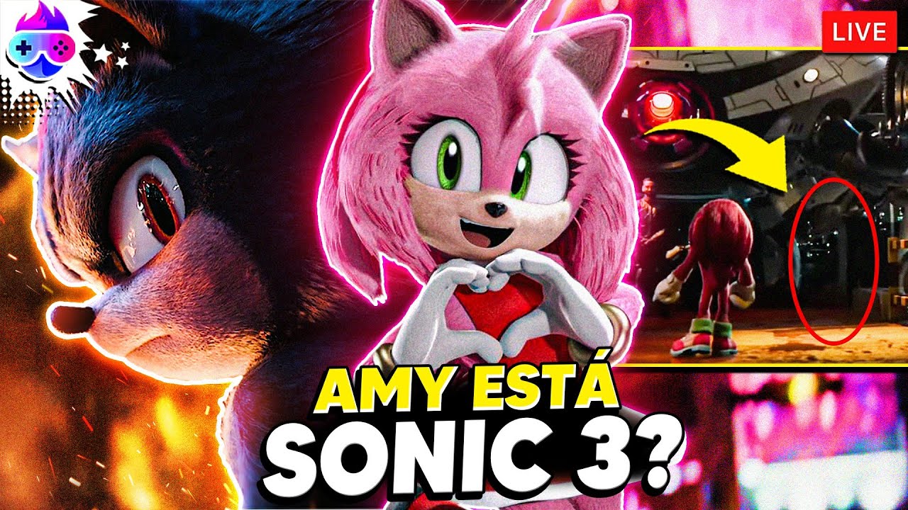 🚨AMY ROSE ESTÁ EM SONIC 3 O FILME? (Análise ao vivo)🔴