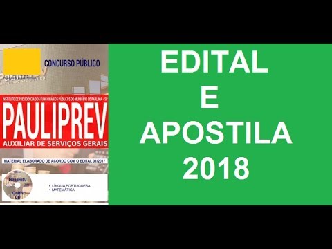 CONCURSO PAULIPREV SP 2018   AUXILIAR DE SERVIÇOS GERAIS