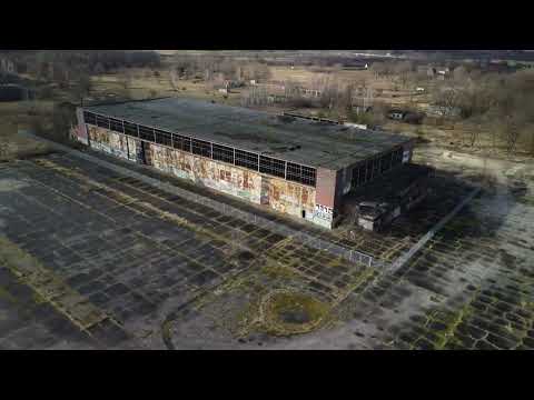 Heinkel Werke Oranienburg - Einfliegehalle - Drohnenaufnahmen 02/2022