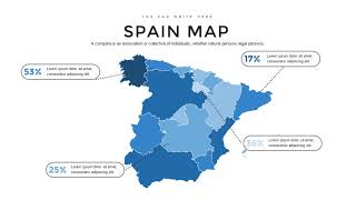 Map of Spain Templates  -  Spain Keynote Maps