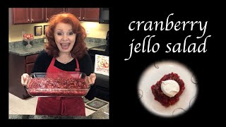 Cranberry Jello Salad #jellosalad #cranberryjellosalad #christmassalad