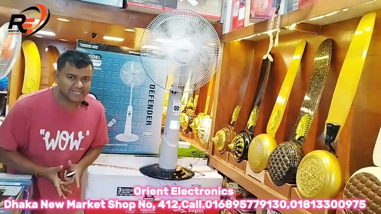 Defender | Kennedi (5918HR) 18 inch AC/DC Full stand Remote Control Rechargeable fan #chargerfan