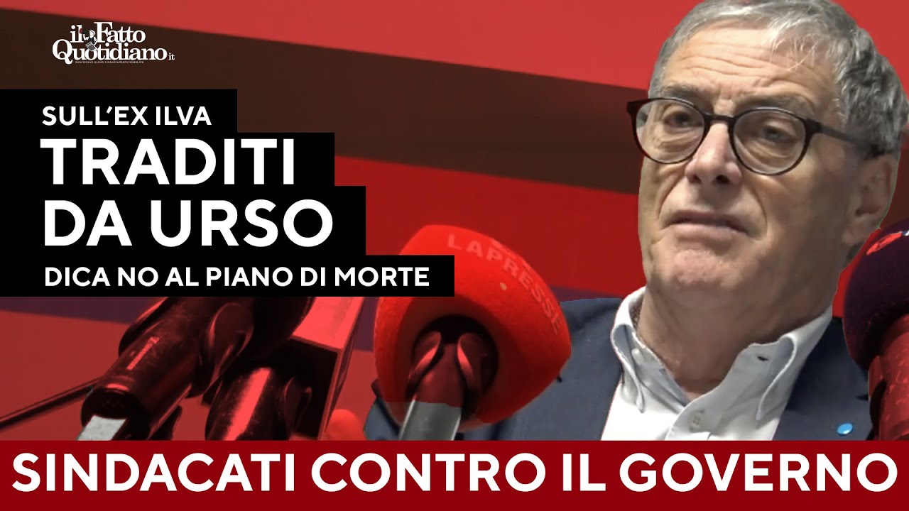 Ex Ilva, i sindacati contro il Governo: "Da Urso un tradimento. Metta da parte piano di morte"