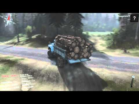 SpinTires. Прохождение карты Побережье на Зил-130 без использования лебедки. Часть 8