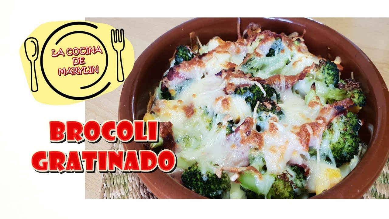 BROCOLI GRATINADO CON JAMON Y QUESO