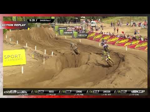 Elzinga mistake | EMX250 Race 1 | MXGP of Flanders 2022 #MXGP #Motocross