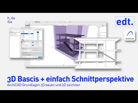 ArchiCAD 3D Basics | einfache Schnittperspektive | Fachbereich Architektur h_da