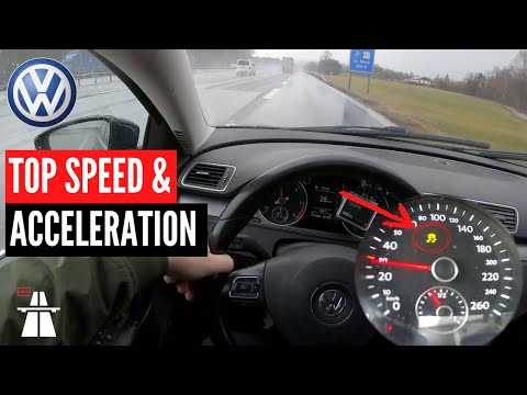 🏁 DIRTY VW PASSAT B7 2.0 TDI ACCELERATION ON RAINY GERMAN AUTOBAHN