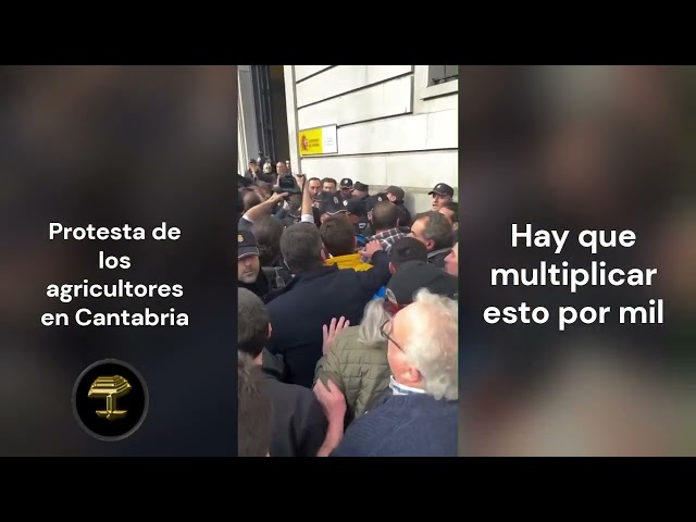 Protesta de los agricultores en Cantabria