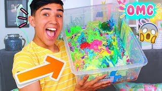 JE MÉLANGE TOUS MES SLIMES ?!! JustJonathan