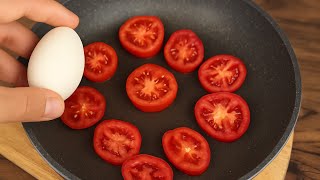 1 Tomato with 3 eggs! Quick breakfast in 5 minutes. easy and delicious