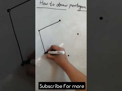 How to draw pentagon shape | pentagon with dot #shape #shorts #short