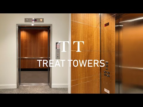 ANNOYING Mitsubishi MCE Hydraulic Garage Elevator - Treat Towers, Building 1 - Walnut Creek, CA