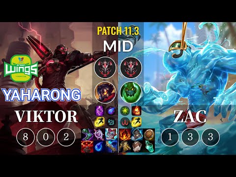 JAG Yaharong Viktor vs Zac Mid - KR Patch 11.3