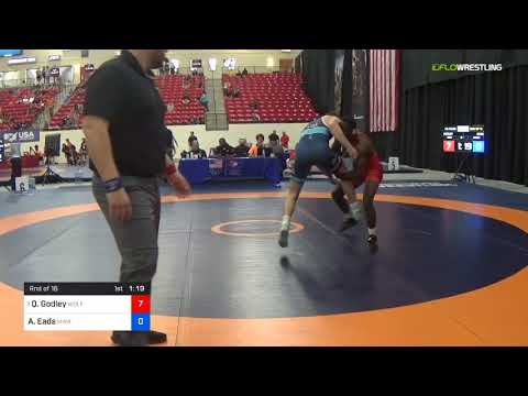2018 Marine Corps US Open/Senior Men's Freestyle 74 Rnd Of 16 - Quinton Godley (Wolf) Vs. Austin E