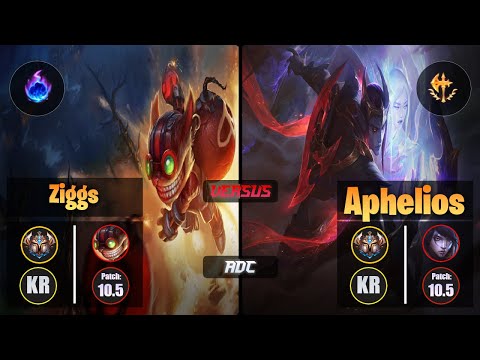 Challenger ZIGGS [Arcane Comet] (ADC) VS  APHELIOS - Challenger KR Patch 10.5