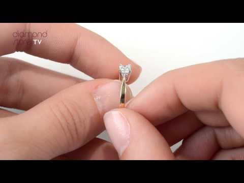 UT21-47XUA  - Lauren 18K Gold Diamond Engagement Ring 0.25CT-F-G/VS