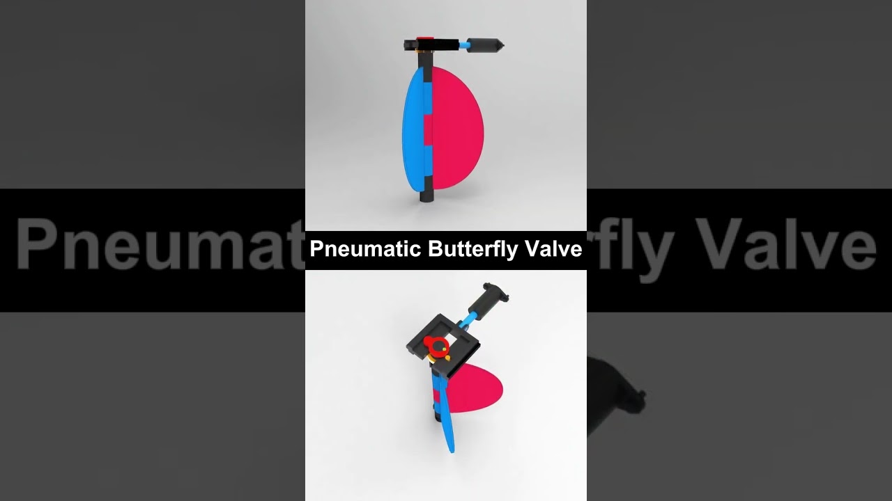 How Pneumatic Butterfly Valves Work #shorts