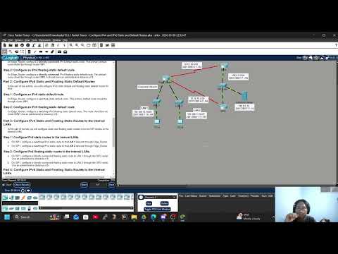 15.6.1 Packet Tracer – Configure IPv4 and IPv6 Static and Default Routes