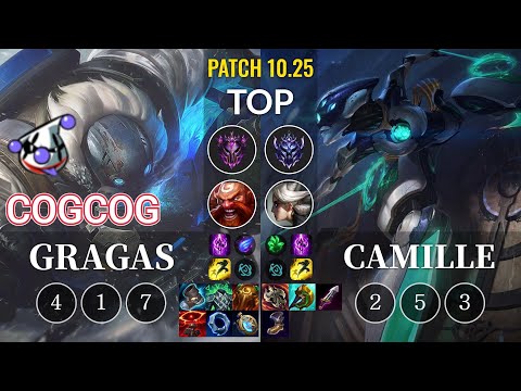 RJ Cogcog Gragas vs Camille Top - KR Patch 10.25