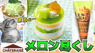 シャトレーゼの期間限定メロンスイーツに舌鼓！【猫ミーム】