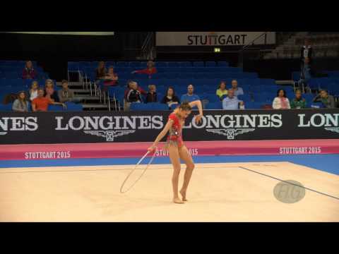 Ekaterina VOLKOVA (FIN) 2015 Rhythmic Worlds Stuttgart - Qualifications Hoop