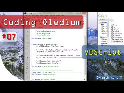 Vbscript Coding Oledium Part 7