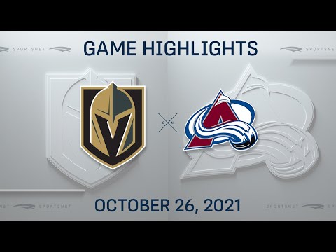 NHL Highlights | Golden Knights vs. Avalanche - Oct. 26, 2021
