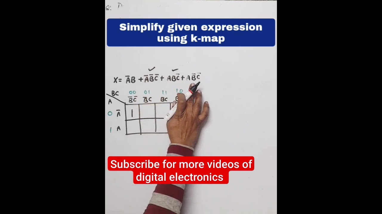 k-map| kmap | Simplify boolean expression using k-map