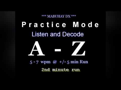 A - Z ALPHABET ONLY MORSE CODE PRACTICE MODE | LISTEN AND DECODE 5 MINS IN A DAY