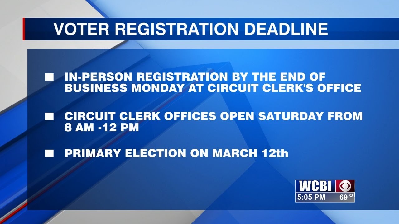 Primary voter registration deadline: February 12