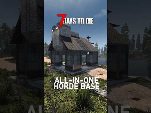 Tiny Base. Full Crafting. Deadly Horde Trap - 7 Days to Die #7dtd #basebuilding #zombiesurvival