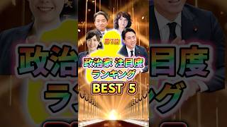 【政治ランキング】政治家注目度ランキングBEST5 0325時点  #高市早苗 #政治 #高市 #消費税