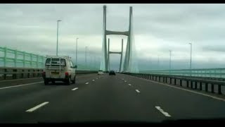 preview picture of video 'Driving in Wales and England: The Second Servern Crossing / Bridge The Return'