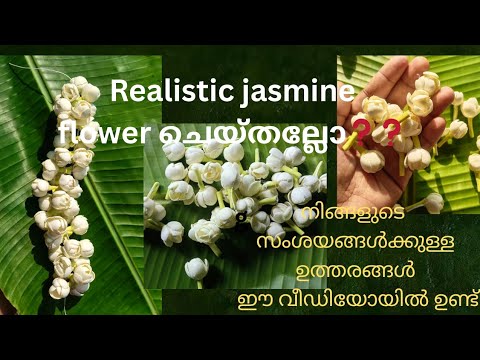 Realistic jasmine flower making detailed video/ realistic jasmine flower making at home ❤️