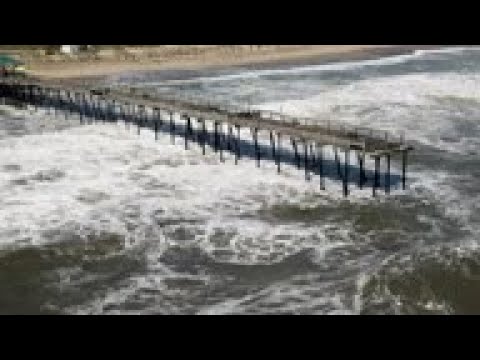 NC fishing pier battered in aftermath of Dorian