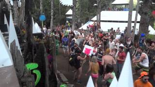 Justin Hale from the DJ booth @ Fractal Forest, Shambhala Music Festival 2013 HD