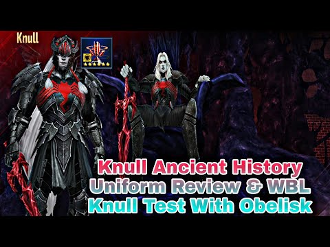 Knull Ancient History Uniform Review & WBL Knull Test With Obelisk - Marvel Future Fight