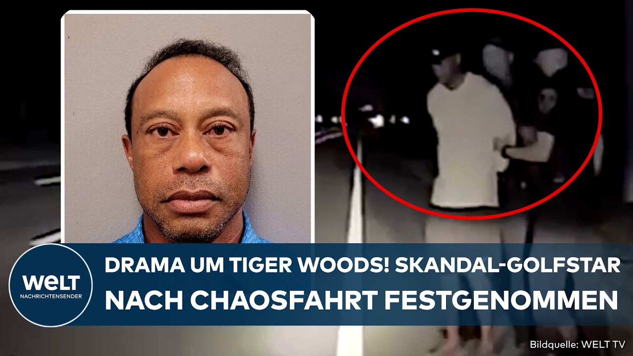 HEFTIGER AUTO-CRASH IN FLORIDA: Skandal-Golflegende Tiger Woods festgenommen! So äußert sich Trump