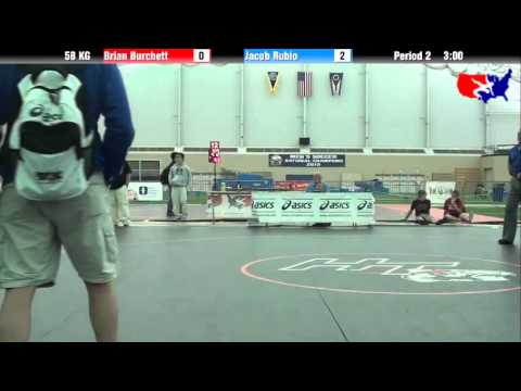 Brian Burchett vs. Jacob Rubio at 2013 ASICS FILA Cadet Nationals - GR