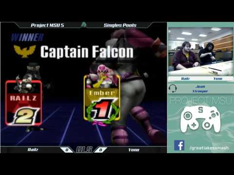 Project MSU 5 Pools - Railz (Sheik/Yoshi) vs. Yono (Falcon)