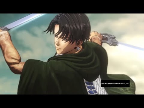 Attack on Titan Wings of Freedom Levi vs Beast Titan 99+Perfected Gear Gameplay