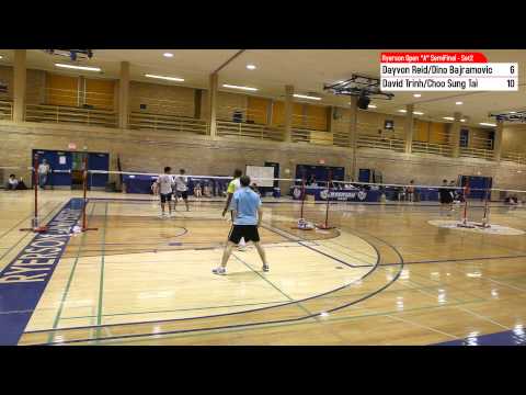 1080p 2012 Ryerson Open MD set2 SemiFinal Dayvon/Dino vs David/Choo Badminton